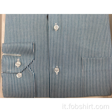 Camicia da lavoro tinta in filo